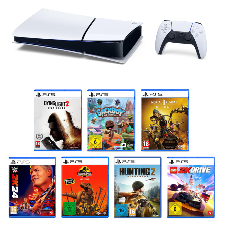PS5 Slim Console + 1 Game Bundle