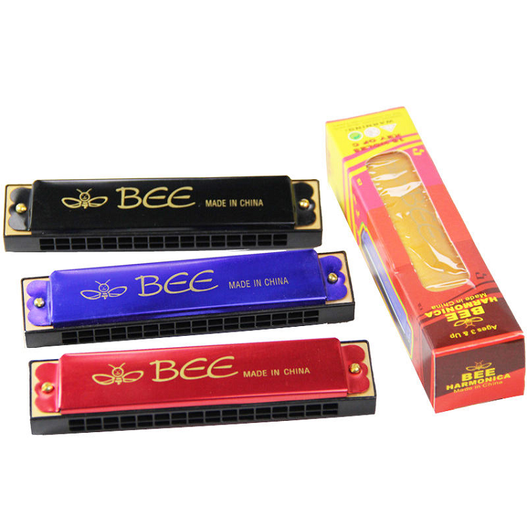 Bee 16-Hole Aluminum Toy Harmonica