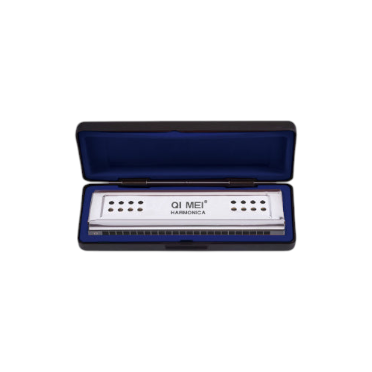 Qi-MEI Stainless Steel Harmonica