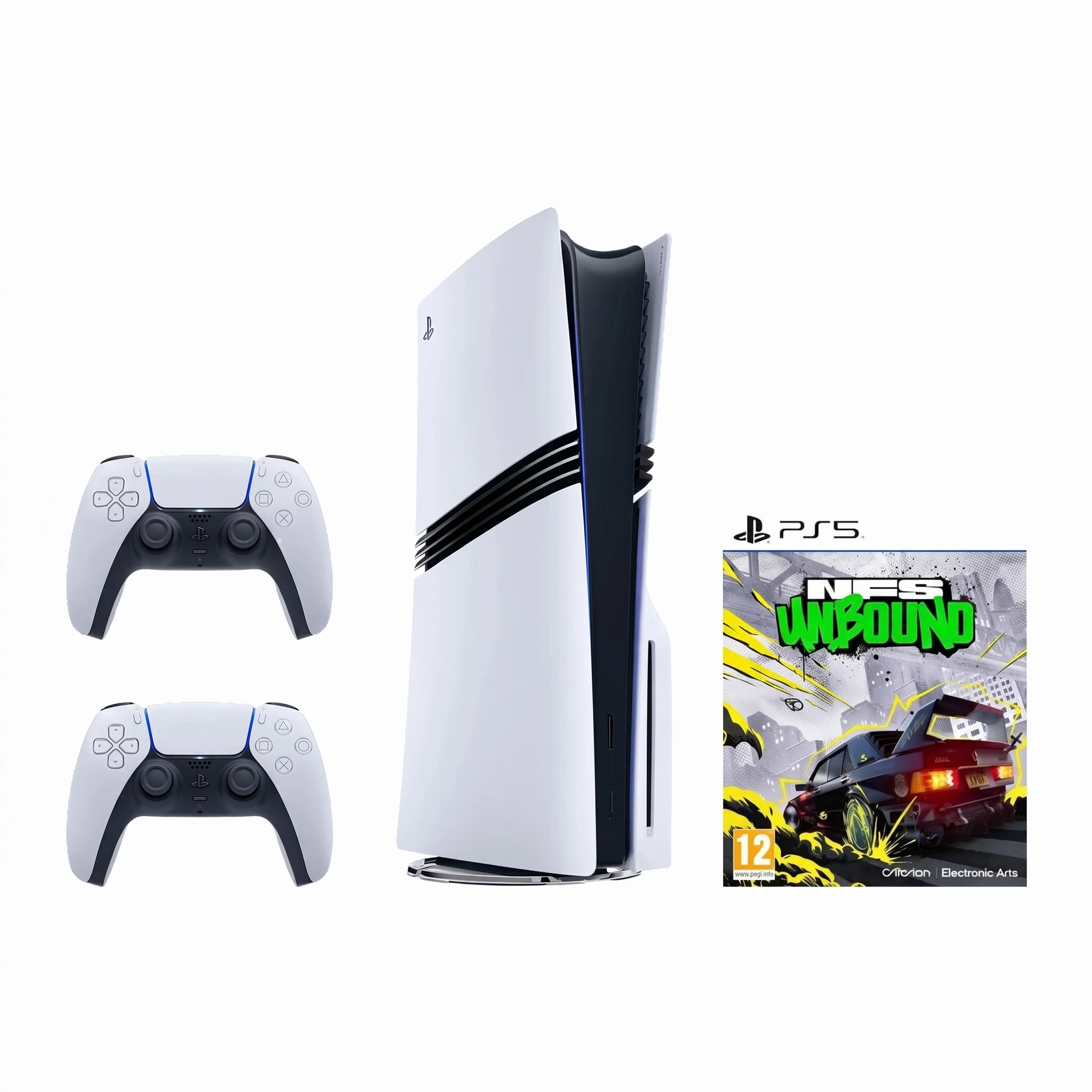 OPEN BOX PS5 SLIM Disk Edition EU 2 Controllers + NFS UNBOUND