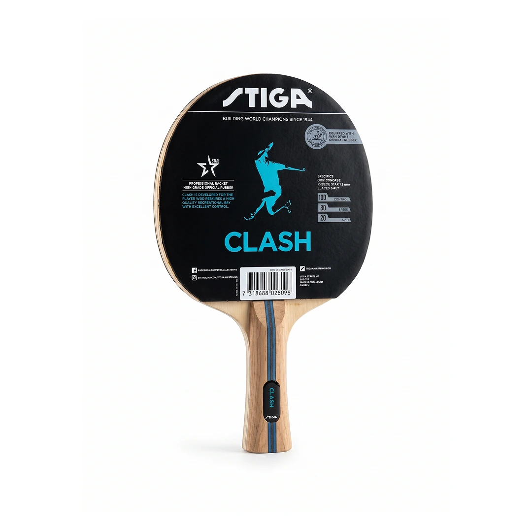 STIGA Clash Table Tennis Racket – 1 Star Recreational Ping Pong Paddle
